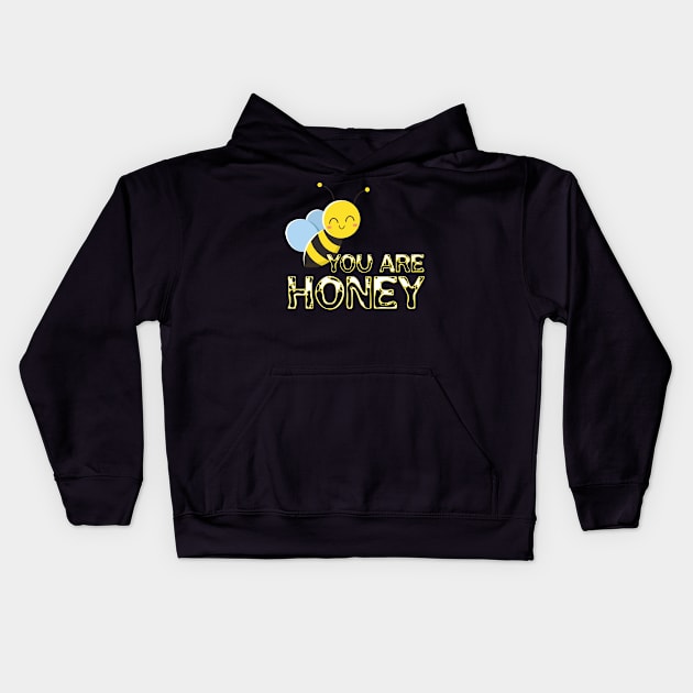 honey bees Kids Hoodie by Abu Muorad